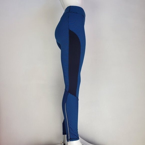 Kyodan Blue Striped Athletic Leggings - Picture 1 of 7